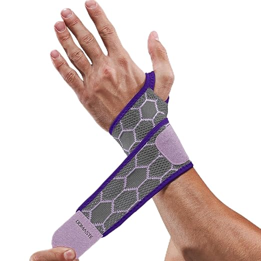 Sport Slim Wrist Wrap - Wrist Brace for Carpal Tunnel, Neoprene-Free Compression Wrist Support for Workout, Adjustable Wrist Guards Fit Right Left Hand (Saruk Grey, Pack of 1)