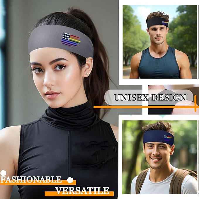 Sports Headbands for Men Sweatbands Sweat Bands Headbands Men 3pcs Workout Cooling Head Bands for Running Hairband for Tennis Football Gym Yoga