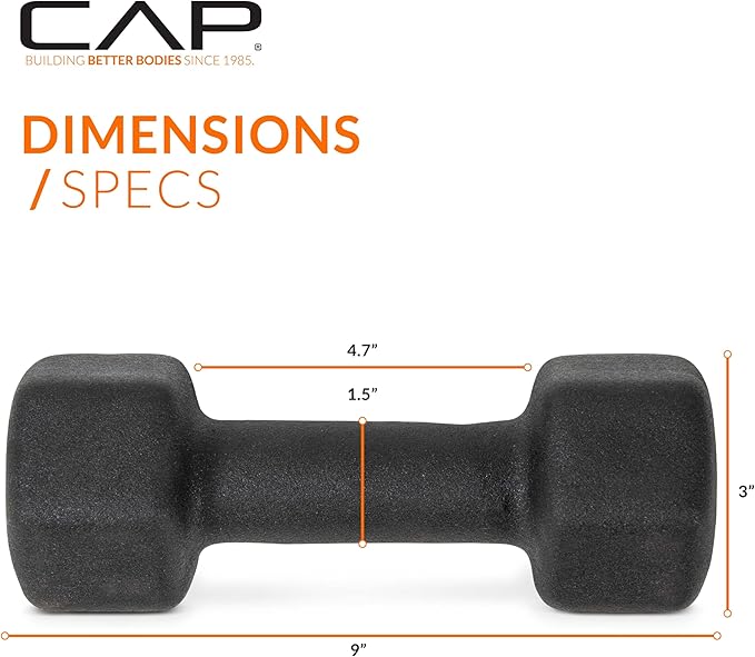 CAP Barbell Neoprene Dumbbell Weights Pairs & Sets | Multiple Colors