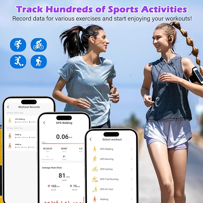 Smart Ring for Women and Men – Fitness & Health Smart Ring with Heart Rate and Sleep Tracking – Waterproof Activity & Wellness Ring Compatible with iPhone and Android