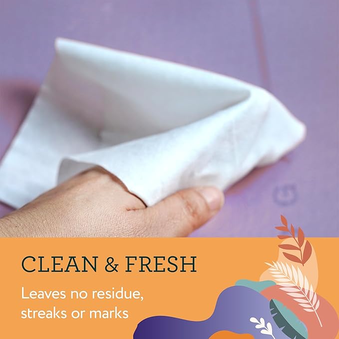 IMPRESA Yoga Mat Cleaner Wipes - 150 Count (2-Pack), 9 x 9 In, Lavender Scent - Gym Equipment & Exercise Mat Cleaning Wipes