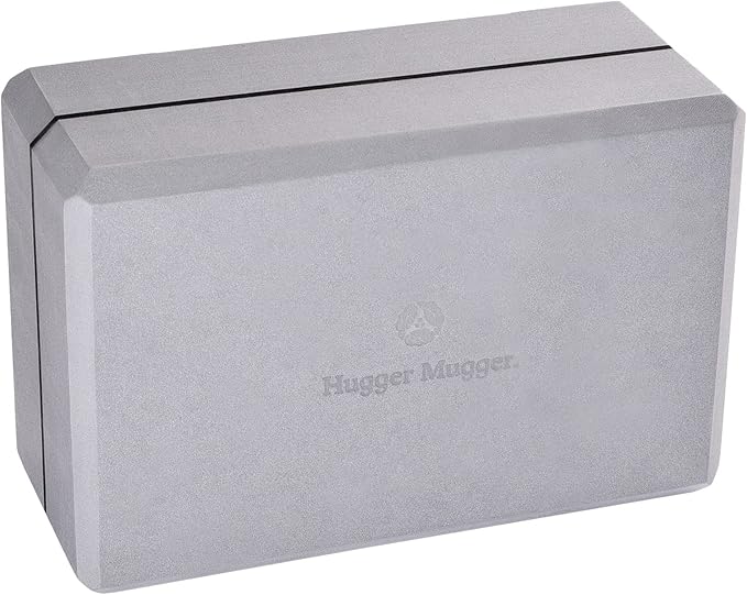 Hugger Mugger 4 in. Foam Yoga Block - Strong and Stable, Beveled Edges for Comfort, Most Favored Block Size, Helps with Alignment and Support in Many Poses