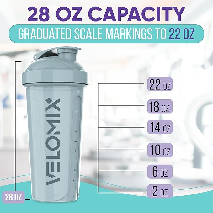 -4 PACK 28 Oz Protein Shaker Bottle for Protein Mixes - 4x Wire Whisk | Leak Proof Shaker Cups for Protein Shakes | Protein Shaker Bottle Pack | Protein Shake Cup (Aqua Depths)
