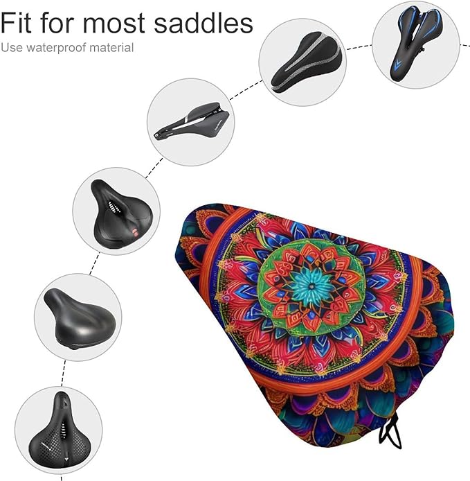 Waterproof Bike Seat Cover with Drawstring Waterproof Bike Seat Rain Cover Seat Protective Water Resistant Bicycle Saddle Rain Dust Cover