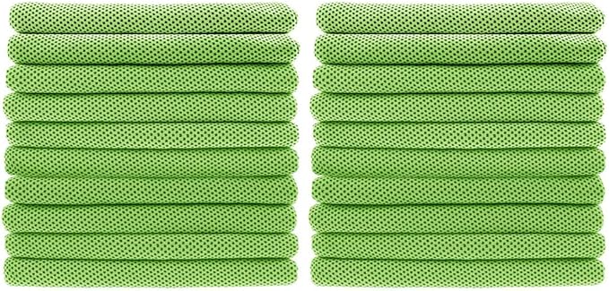 Peicees 20 Pack Microfiber Neck Cooling Towels Sports Sweat Towels Sweat Headband for Travel Beach Swimming Camping Climbing Gym Yoga Workout Backpacking