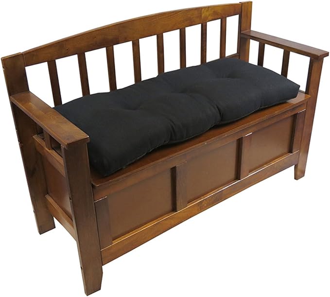 Klear Vu The Gripper Omega Non-Slip Tufted Bench Cushion for Indoor Furniture, Entryway Storage, Bay Window, Corner Nook or Piano Seat, 35 Inches, 09 Flame