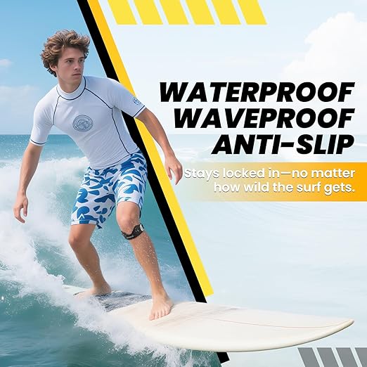 JUMPOW Silicone Patellar Tendon Support Strap - 2 Pack Adjustable Non-Slip Patella Band Stabilizer Knee Brace for Hiking, Running, Jumpers Knee, Tendonitis, Basketball, Squats, Black