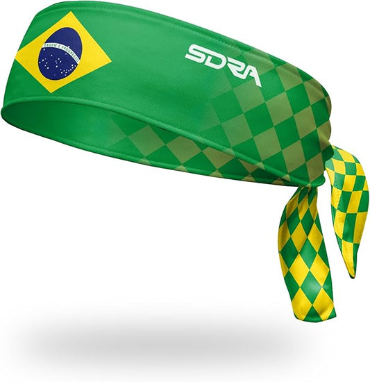 Suddora Country Flag Tie Headband with National Flag, Breathable Sweatband for National Sports Events, Non-slip Fabric Sweatband for Soccer, Tennis, Workout, Costumes & Cosplay