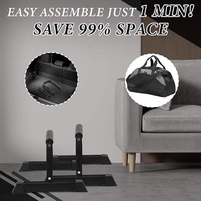 Push Up Bar, 700 LBS Potable Dip Bar with EVA Handle for Home GYM Gymnastics Calisthenics Equipment Apartment Courtyard Balcony Exercise Fitness Upper Body Arm Back Man Woman Kid