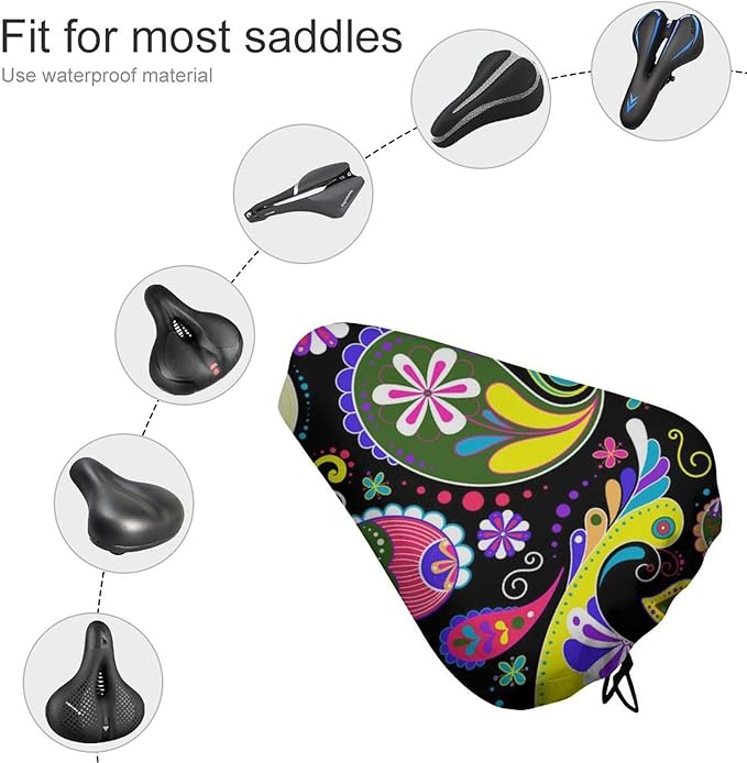 Waterproof Bike Seat Cover with Drawstring Waterproof Bike Seat Rain Cover Seat Protective Water Resistant Bicycle Saddle Rain Dust Cover