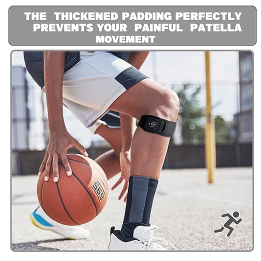 Patellar Tendon Support Strap with Dial, Adjustable Patella Band Stabilizer Knee Brace for Women & Men, Knee Bands for Basketball, Hiking, Running, Jumpers Knee, Tennis and Squats (Medium)