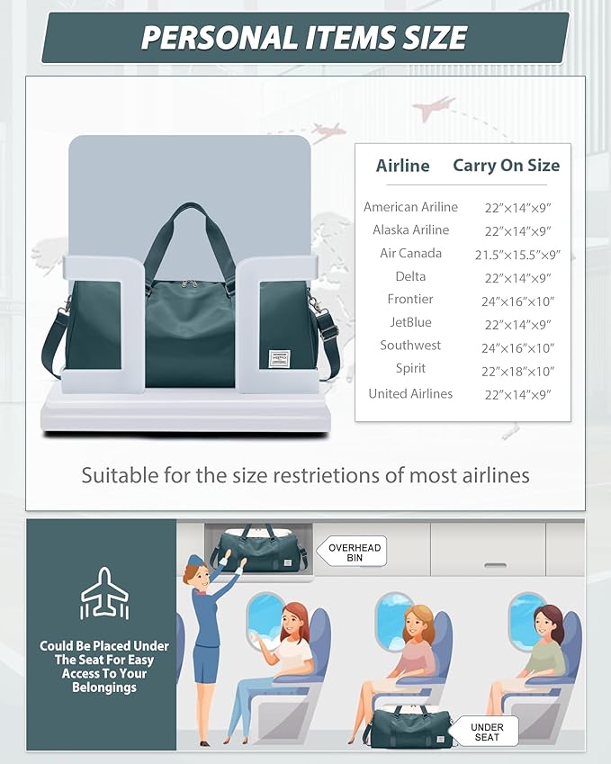 Gym Bag Womens,Travel Duffel Carry on Bag Sport Tote Bag Weekend Overnight Bag