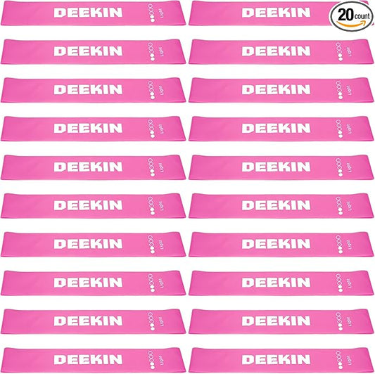 DEEKIN 20 Pcs Resistance Bands Resistance Loop Exercise Bands Exercise Equipment Elastic Drap Ring for Women and Men Home Fitness, Gym, Yoga