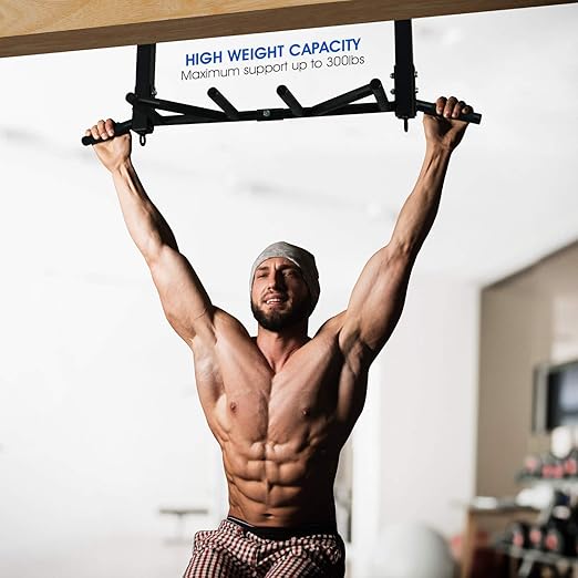 Yes4All Joist Mounted Pull Up Bar, Heavy Duty Multi Grips Joist Mount Pull Up Bar, Chin Up Bar Ceiling Mount