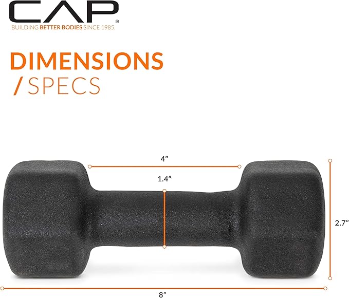 CAP Barbell Neoprene Dumbbell Weights Pairs & Sets | Multiple Colors