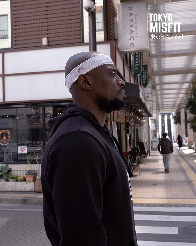 Tokyo Misfit - Japanese Headbands for Men & Women, Sweat Band, Workout, Yoga, Fashion, Running, Sports, Basketball, Bandana