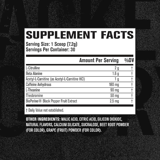 Jacked Factory NITROSURGE Shred Pre Workout Supplement - Energy Booster, Instant Strength Gains, Sharp Focus, Powerful Pumps - Nitric Oxide Booster & PreWorkout Powder - 30Sv, Black Cherry