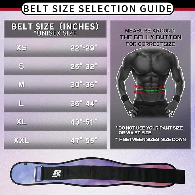 RitFit Weight Lifting Belt - Great for Squats, Lunges, Deadlift, Thrusters - Men and Women - 6 Inch Black/Camouflage