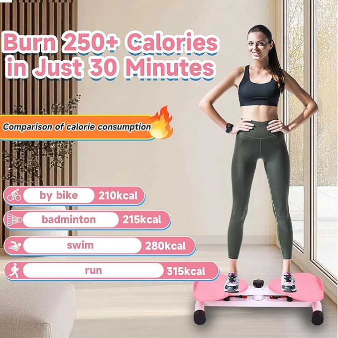 Waist Twister, Waist Twisting Machine, Waist Twister Machine Exercise, Ab Roller with 350 lbs Ab Twister, 20dB Ultra-Quiet Noiseless Home Gym Exercise Equipment for Women Men