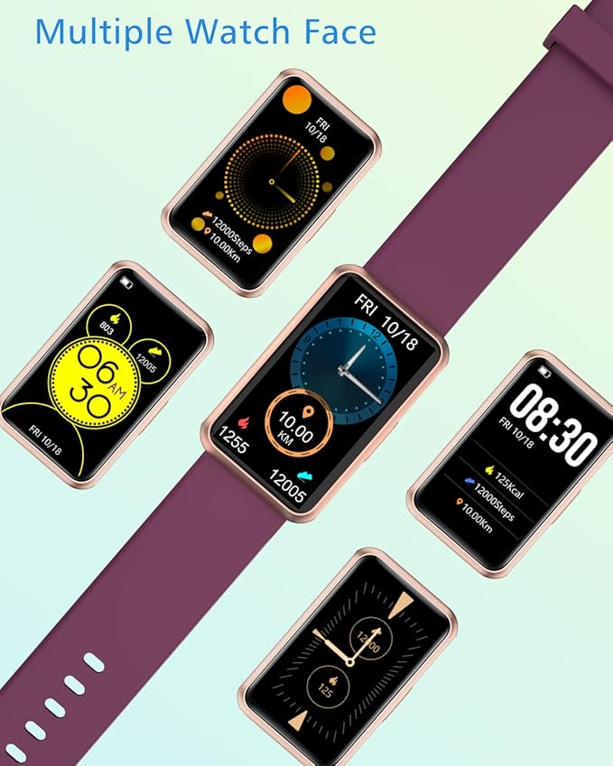 Fitness Tracker No Bluetooth No APP/Phone Required, Fitness Watch IP68 Waterproof with Steps Counter Sleep Tracker Alarm Clocks Stopwatch for Men Women Parents (Purple)