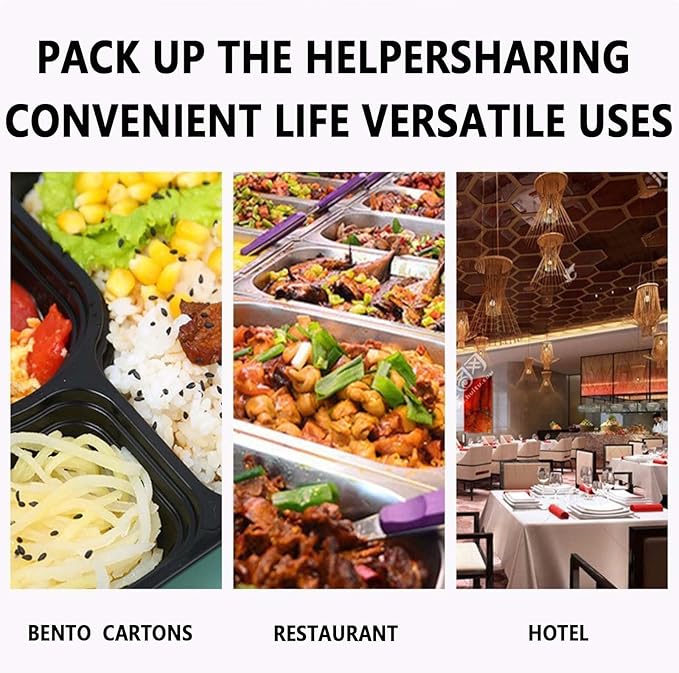 100pc 24 Oz Meal Prep Containers disposable, Plastic Food Take Out Containers With Lid, Take Out Containers Disposable, Reusable food storage containers,Microwave Freezer Dishwasher Safe