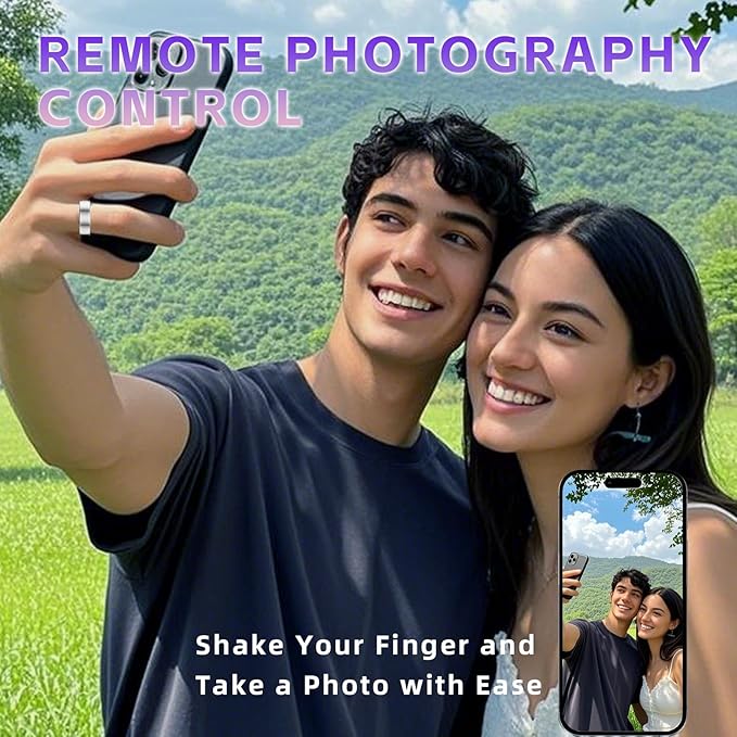 Smart Ring for Women Men – Activity Tracker Ring with Heart Rate, SpO2, Blood Pressure, Sleep Monitoring, Step & Calorie Counter, 5ATM Waterproof, No Subscription Fee (Silver, 10)