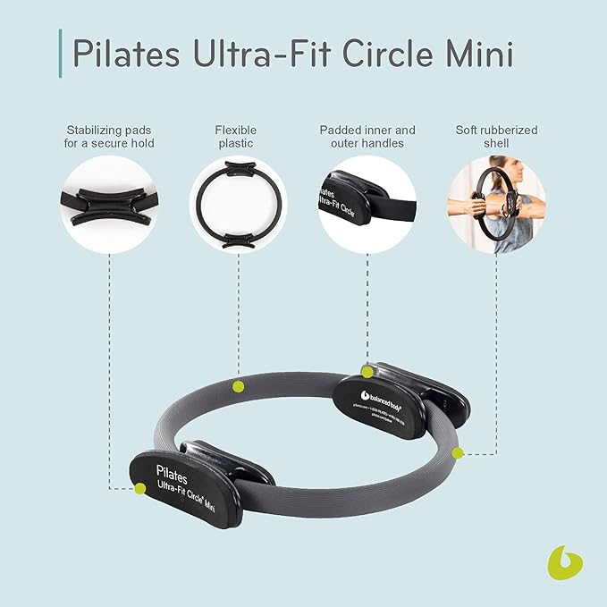 Balanced Body Ultra-Fit Circle Pilates Ring, Body Ring, Great Exercisers for Legs, Fitness Circle, Thigh Exercise, Pilates Circle, Pilate Ring Fitness Equipment for Home or Studio