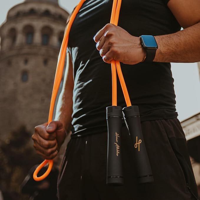 Honor Athletics - WEIGHTED 1.1lb HEAVY Jump Rope for High-Intensity and Strength Training - Adjustable 10ft PVC Rope with Ergonomic Grip, Ideal for Boxing, CrossFit, Muay Thai, MMA, and Fitness