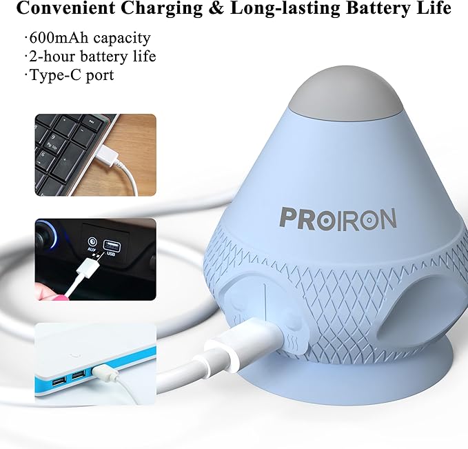 PROIRON Mountable Massage Ball Vibrating & Heating Hand Free,Deep Tissue Massage Trigger Point Therapy for Back Neck Feet Body, Myofascial Release Muscle Soreness & Joint Pain Relief