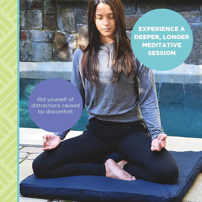 Bean Products Hemp Zafu Meditation Cushion for Sitting on Floor, Hemp Yoga Pillow, Zafu Meditation Pillow, Zen Seiza Kneeling Prayer Pad Support - Made in USA - Round Cocoa