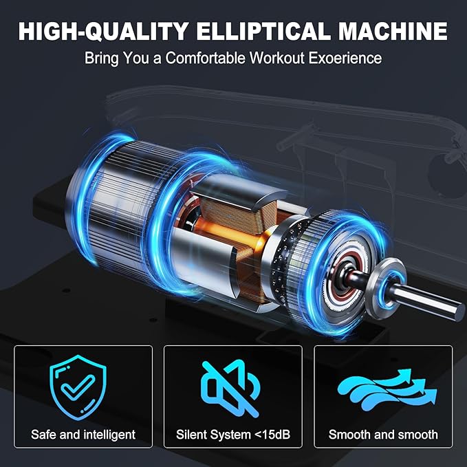 Under Desk Elliptical Machine, Electric Seated Pedal Exerciser,Elliptical Leg Exercisers for Seniors,Mini Ellipse Leg Exerciser with Remoter,12 Adjustable speeds Pedal Exerciser