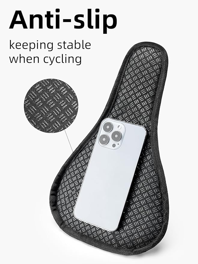 ROCKBROS Bike Seat Cover Bike Seat Cushion for Men Women Comfortable Gel Padded Bicycle Seat Cushion Compatible with Peloton, Outdoor & Indoor
