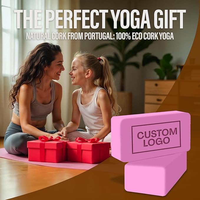 Personalized Yoga Blocks 2 Pack with Custom Design, Yoga Blocks for Women, Exercise blocks Yoga Blocks Soft Non-Slip for Pilates, Meditation, Custom Yoga Accessories