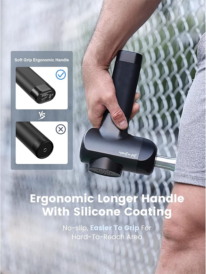 BOB AND BRAD X6 Pro Massage Gun Deep Tissue Percussion with Metal Head Therapy, Professional Muscle Massage Gun for Athletes, Electric Massager Gun for Pain Relief