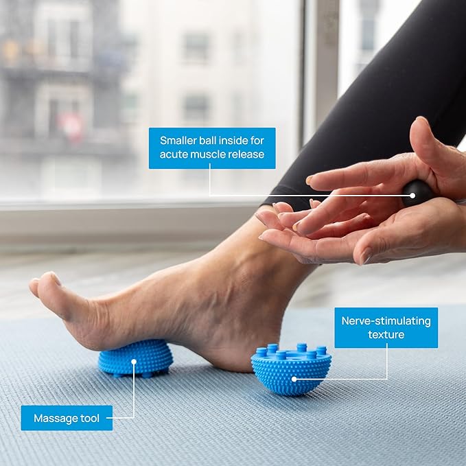 NABOSO Neuro Ball, Foot Myofascial Release Tool, Textured Massage Ball for Feet, Self Massage, Mobility and Recovery