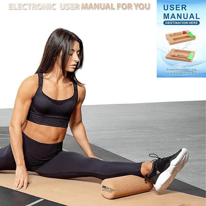 Upgraded Cork Foot Balance Board Trainer with User Guide | Foot Arch Ankle Strengthener | Improve Mobility & Foot Balance Stability & Prevent Foot Ankle Pain-Balance Trainer