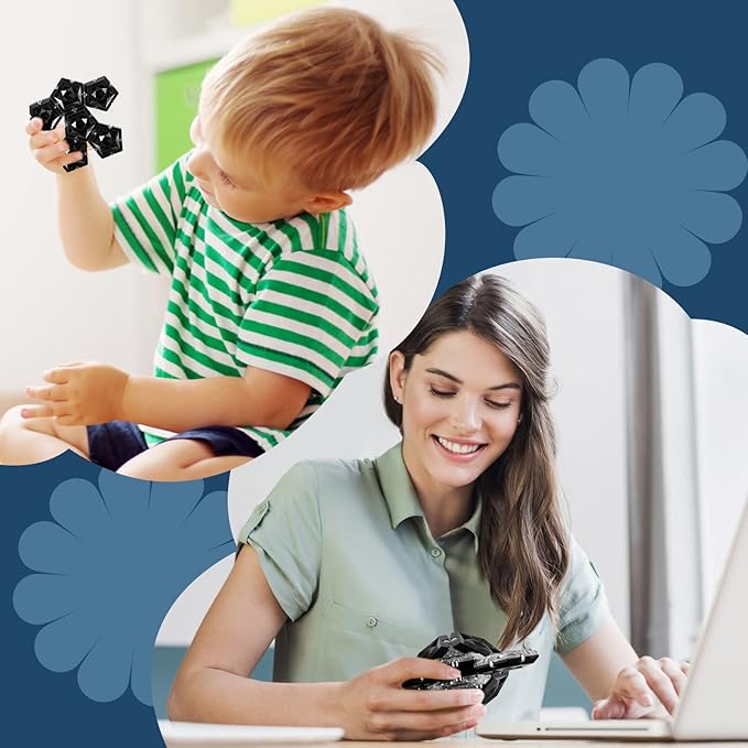 LAFFTRAK Magnetic Fidget Sphere Magnet Toys - Crystal Black - Magnets Sensory Toys - 12 Piece Set - Creativity Beyond Imagination, Inspirational, Recreational, Fun Desk Toy for Adults