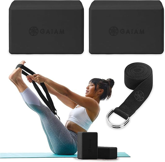 Gaiam Yoga Block - Supportive Latex-Free Eva Foam - Soft Non-Slip Surface with Beveled Edges for Yoga, Pilates, Meditation - Yoga Accessories for Stability, Balance, Deepen Stretches