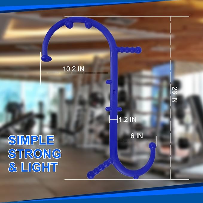 2 Pack Massage Trigger Point Cane, Body Deep Tissue, Handheld Back, Neck, Shoulder, Leg and Feet Massager Rod, Muscle Release Tool Self Massage Hook Cane Gifts for Women & Men, Blue & Green