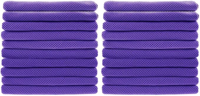 Peicees 20 Pack Microfiber Neck Cooling Towels Sports Sweat Towels Sweat Headband for Travel Beach Swimming Camping Climbing Gym Yoga Workout Backpacking