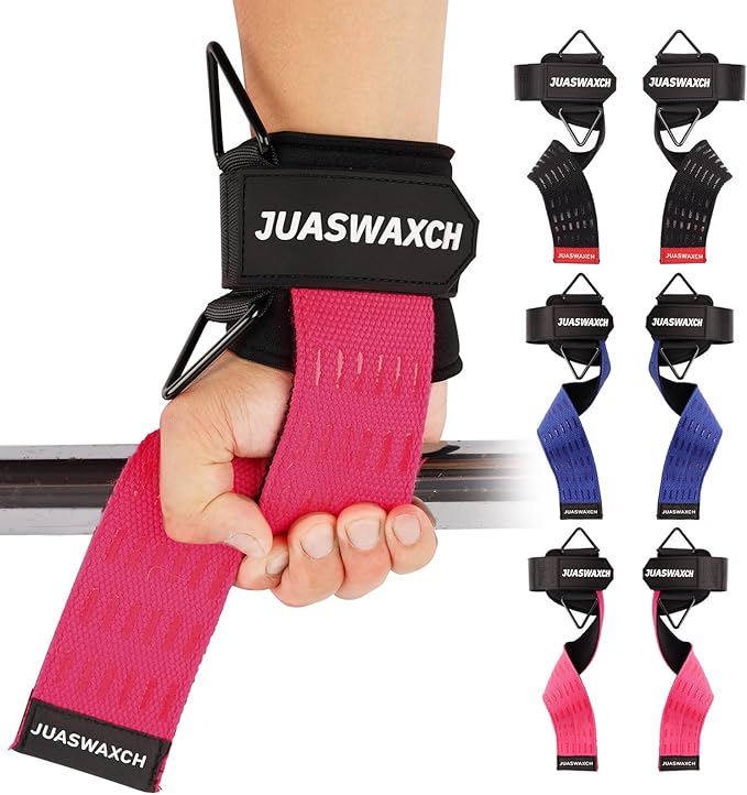 Weight Lifting Wrist Straps, Weight Lifting Straps, Wrist Straps for Weightlifting, with Neoprene Padded Wraps, Double Layer Cotton Hand Grips,Yellow Color, Gifts for Men and Women