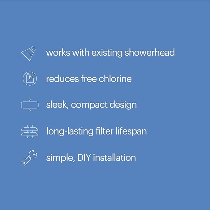 Brondell Shower Filter VivaSpring, Compact Polished Chrome – High Output, 100% High-Purity KDF Filtration, With FF-30 Filter Cartridge, Filtered Shower Water for Healthier Skin & Hair