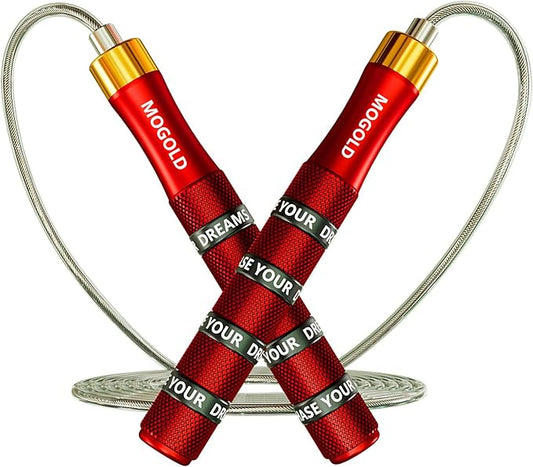 Pro Adjustable Speed Jump Rope - 10ft 4mm PVC Steel Wire with Dual Ball Bearings & 360° Spin - Metal/Rubber Ergonomic Grips for CrossFit, HIIT, Weight Loss, Home Gym Workouts for Men & Women