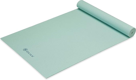 Gaiam Yoga Mat - Premium 5mm Solid Thick Non Slip Exercise & Fitness Mat for All Types of Yoga, Pilates & Floor Workouts (68" x 24" x 5mm)