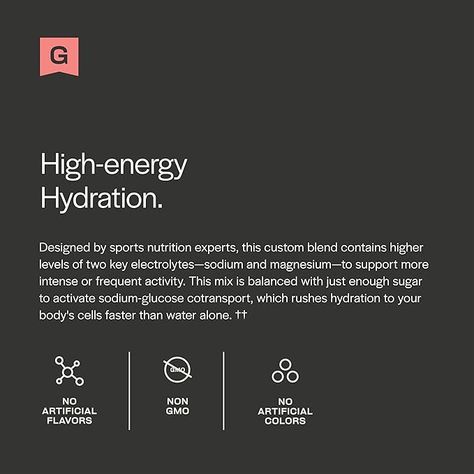 Gainful Hydration + Caffeine Powder Packets with Key Electrolytes Magnesium & Sodium + L Theanine, Low Sugar Drink Mix, Strawberry Lemonade, 21 Sticks