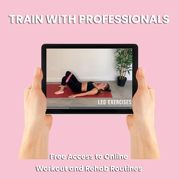 Resistance Bands for Women with Online Workouts Included - Loop & Flat Bands | Ideal for Home Fitness, Pilates, Yoga, Rehab, Tone & Sculpt