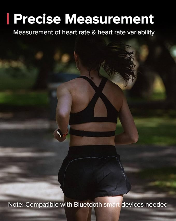 SUUNTO Smart Heart Rate Belt, Accurate Bluetooth Heart Rate Measurement Sensor, Multiple sports Comfortable fit for Running & Swimming, 500H Long Battery Life with Internal Memory, Waterproof, Black