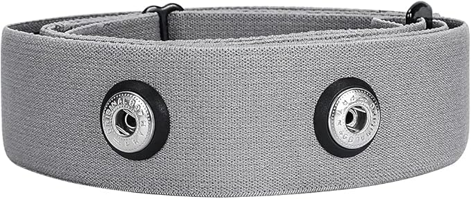 Compatible with Polar H10 H9 H7 H1 Wahoo Tickr Garmin HRM Heart Rate Monitor Chest Strap,Black&Gray