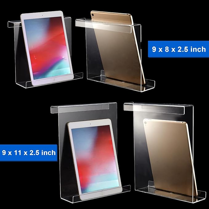 Jetec Treadmill Book Holder, Clear Acrylic Reading Rack for Treadmill Tablet Rack Universal Holder Tablet Magazines Books for Gym Exercising(9 x 8 x 2.5 Inches)