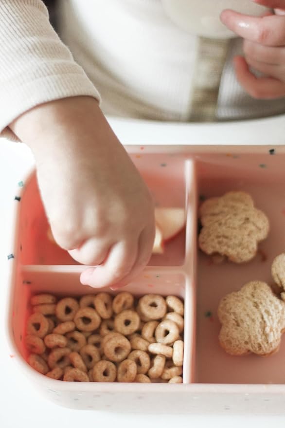 Leak Proof Bento Box Food-Grade Silicone Bento, BPA, Phthalate, Lead, & PVC Free - Bento Lunch Box for Daycare, Kids, & Adults - Leak Resistant Sets With Lids Snack Box Container (Pink)